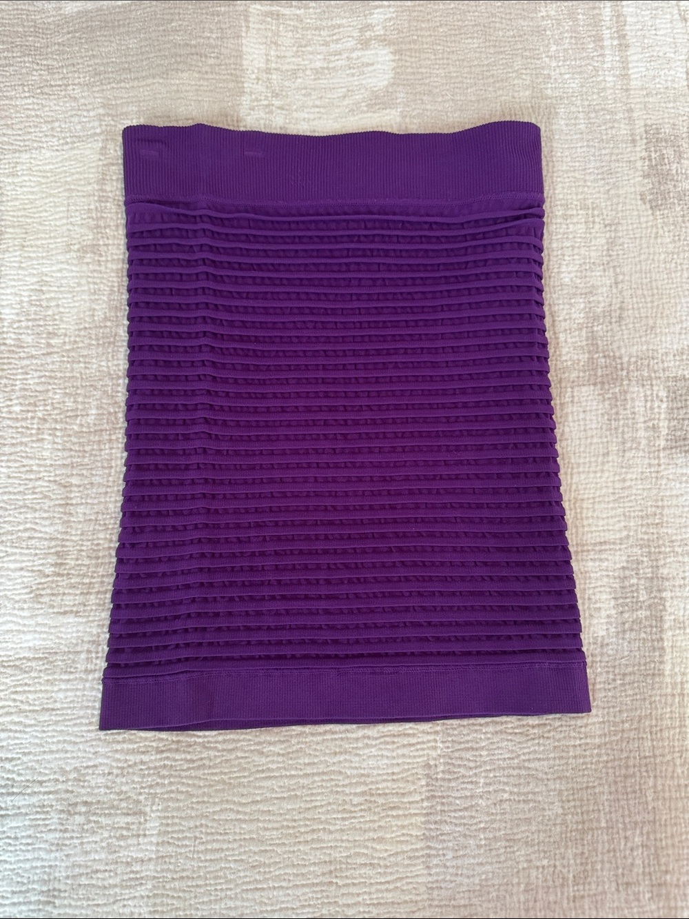 BCBGeneration Purple Ribbed Bodycon Mini Skirt